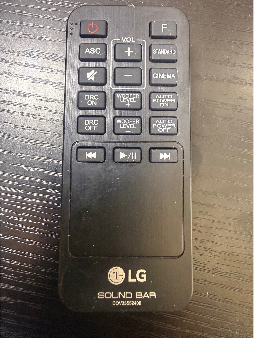 LG Sound Bar Remote Control COV33552406